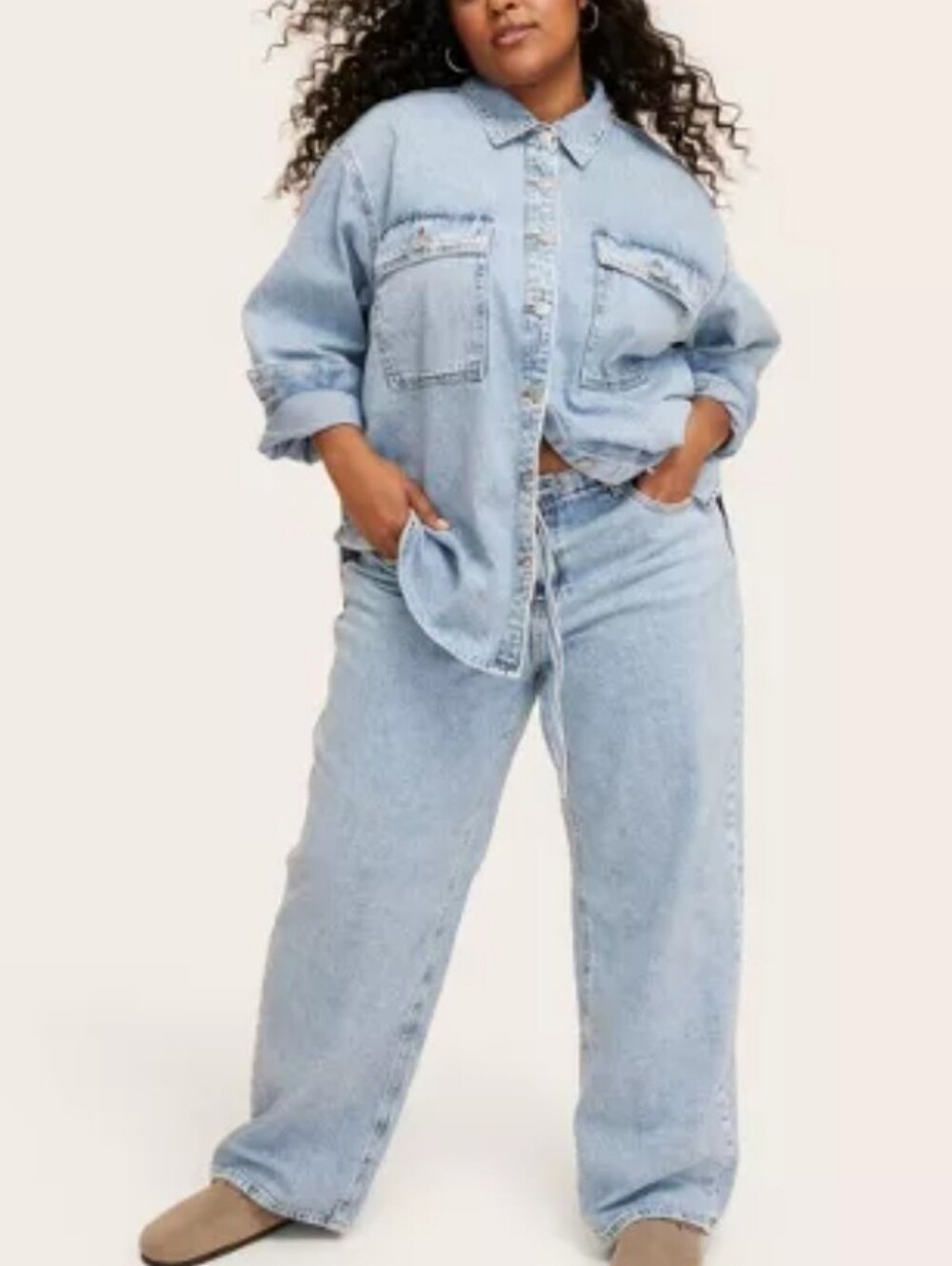 NWOT Parke x Target Drawstring Wide-leg Baggy Jeans Blue Sz 20